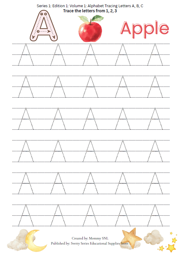 Letter Tracing Worksheets - Uppercase and Lowercase (A-Z)