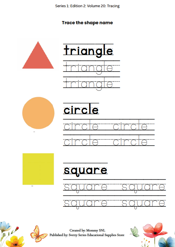 Colors, Shapes & Basic Math Worksheets + Stickers
