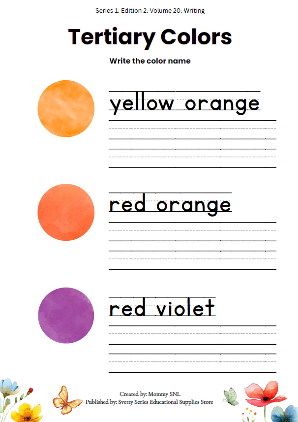 Colors, Shapes & Basic Math Worksheets + Stickers