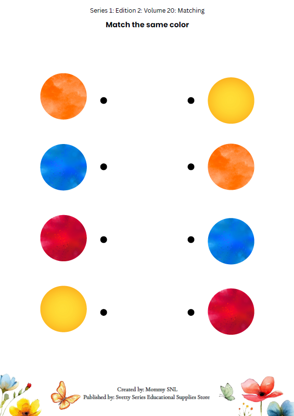 Colors, Shapes & Basic Math Worksheets + Stickers