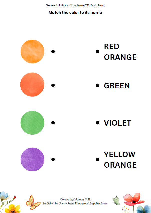 Colors, Shapes & Basic Math Worksheets + Stickers