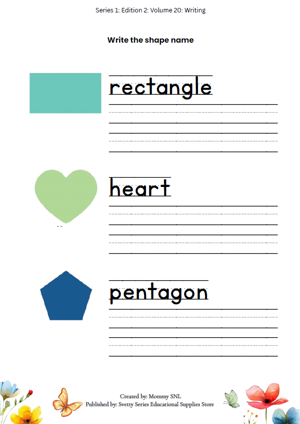 Colors, Shapes & Basic Math Worksheets + Stickers
