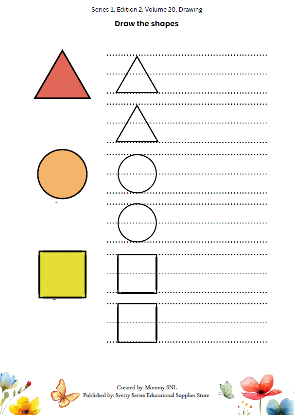 Colors, Shapes & Basic Math Worksheets + Stickers